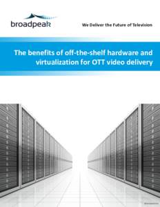 We Deliver the Future of Television  The benefits of off-the-shelf hardware and virtualization for OTT video delivery  ©istockphoto.com