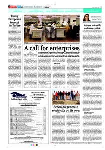 DN ECONOMIC R EVIEW / Sectors* Monday AGRIBUSINESS Tuesday ENERGY DEVELOPMENT