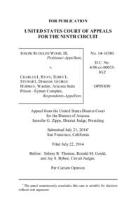 FOR PUBLICATION  UNITED STATES COURT OF APPEALS FOR THE NINTH CIRCUIT  JOSEPH RUDOLPH WOOD, III,