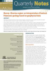 Quarterly Notes, No[removed]April[removed]Murray-Riverina region: an interpretation of bedrock Palaeozoic geology based on geophysical data.