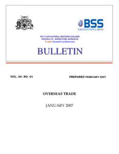 3RD FLOOR NATIONAL INSURANCE BUILDING FAIRCHILD ST., BRIDGETOWN, BARBADOS. E-mail: [removed] BULLETIN VOL. 24: NO. 01