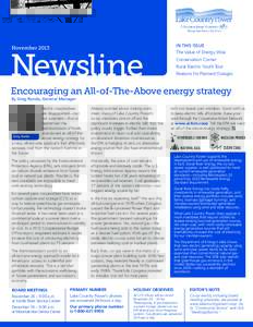 Energy that Powers Our Lives  IN THIS ISSUE The Value of Energy Wise  November 2013