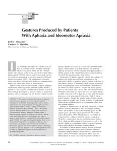 Gestures Produced by Patients With Aphasia and Ideomotor Apraxia