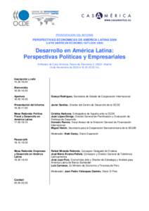 PRESENTACIÓN DEL INFORME  PERSPECTIVAS ECONÓMICAS DE AMÉRICA LATINA[removed]LATIN AMERICAN ECONOMIC OUTLOOK[removed]Desarrollo en América Latina:
