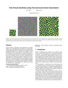 Fast Texture Synthesis using Tree-structured Vector Quantization Li-Yi Wei