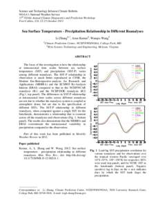 Oceanography / NCEP/NCAR Reanalysis / Sea surface temperature / ECMWF re-analysis / National Weather Service / Climate Prediction Center / Meteorological reanalysis / Atmospheric sciences / Meteorology / Weather prediction