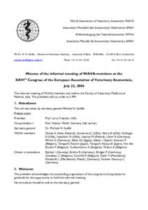 World Association of Veterinary Anatomists WAVA