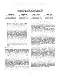 Learning Behaviors in Agents Systems with Interactive Dynamic Influence Diagrams