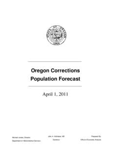 Oregon Corrections Population Forecast