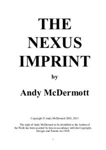 THE NEXUS IMPRINT by  Andy McDermott