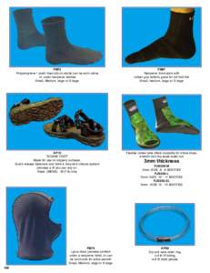 186  FM73 Polypropylene / plush lined slip on socks can be worn alone or under neoprene booties Small, Medium, large or X-large