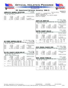 98% Registered Holstein Ancestry (RHA-I) CTPI 41%R LENKAITIS MAXWELL DEVON-RED USA%RHA-IVV++V