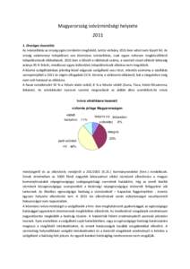 Magyarország ivóvízminőségi helyzeteOrszágos összesítés Az ivóvízellátás az ország egész területén megfelelő, tartós vízhiány 2011-ben sehol nem lépett fel. Az ország valamennyi települé