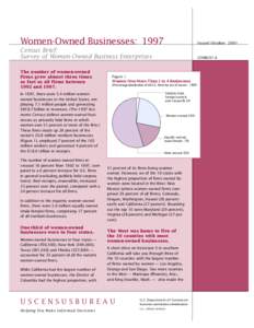 Women-Owned Businesses: 1997  Issued October 2001 Census Brief: Survey of Women-Owned Business Enterprises