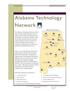 Alabama Technology Network ISO 9001 :2008 ATN Center Locations