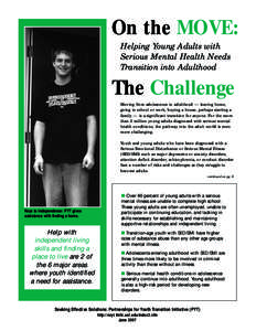 On the MOVE: Helping Young Adults with Serious Mental Health Needs Transition into Adulthood  The Challenge