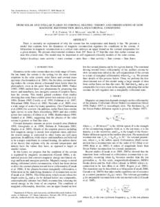 The Astrophysical Journal, 676:L69–L72, 2008 March 20 䉷 2008. The American Astronomical Society. All rights reserved. Printed in U.S.A. FROM SOLAR AND STELLAR FLARES TO CORONAL HEATING: THEORY AND OBSERVATIONS OF HOW