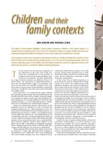 Children and family - Journal article - Australian Institute of Family Studies (AIFS)