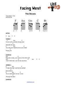 Facing West The Staves Tune down 1 fret f# B D# G#  INTRO