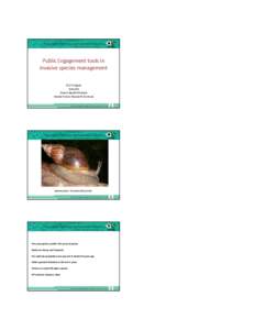 Microsoft PowerPoint - Public Engagement tools in invasive species management - TV Sajeev