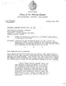 [removed] | [removed] | Kansas Attorney General Opinion | Curt T. Schneider