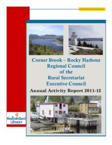 Corner Brook – Rocky Harbour Regional Council of the Rural Secretariat Executive Council Annual Activity Report