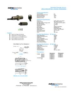 Capacitive Proximity Sensors 18mm Metal (D-Type, Shielded, Embeddable) Sensing Specifications