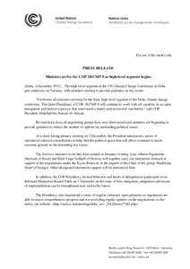 International relations / Climate change policy / Climate change / Kyoto Protocol / Christiana Figueres / United Nations Climate Change Conference / United Nations Framework Convention on Climate Change / Carbon finance / Environment