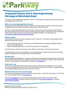 Limited-access roads / Types of roads / E. C. Row Expressway / Detroit River / Ontario Highway 18 / Windsor /  Ontario / Ojibway / Parkway / Road transport / Land transport / Transport