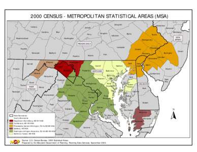 2000 CENSUS - METROPOLITAN STATISTICAL AREAS (MSA) Schuylkill Indiana  Hunterdon