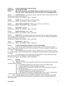 TITLE 19 CHAPTER 2 PART 5 NATURAL RESOURCES AND WILDLIFE STATE TRUST LANDS