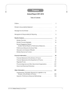 Finance Annual Report[removed]Table of Contents Preface .  .  .  .  .  .  .  .  .  .  .  .  .  .  .  .  .  .  .  .  .  .  .  .  .  .  .  .  .  .  .  .  .  .  .  .  .  .  .  .  .  .  .  .  .  .  .  .  .  .  .  . _	3 Min
