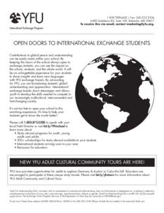Student exchange program / Study abroad in the United States / International student / European Educational Exchanges – Youth for Understanding / Student exchange / Culture / Youth For Understanding