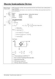 Discrete Semiconductor Devices Bipolar Junction Transistor (BJT)