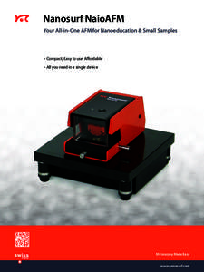 Chemistry / Intermolecular forces / Atomic force microscopy / Laboratory techniques / Microscopy / Nanosurf / Scientific method / Scanning probe microscopy / Science