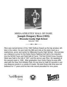 MHSA ATHLETES’ HALL OF FAME Joseph Gregory Rice[removed]Missoula County High School