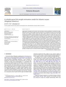 A reliable game fish weight estimation model for Atlantic tarpon (Megalops atlanticus)