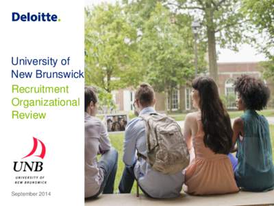 University of New Brunswick Recruitment Organizational Review