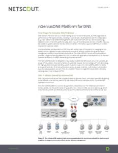 l QUICK LOOK l  nGeniusONE Platform for DNS Fast Triage for Complex DNS Problems DNS (Domain Name Service) is a critical enabling service to most enterprises, as it lets organizations perform many Web-based activities, i