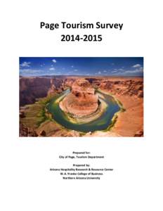 Page Tourism SurveyPrepared for: City of Page, Tourism Department Prepared by: