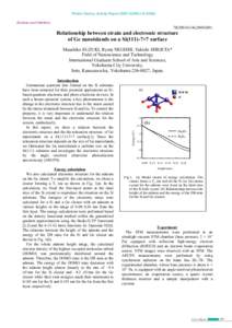 Photon Factory Activity Report 2005 #23Part BSurface and Interface 7B/2003G146,2005G091  Relationship between strain and electronic structure