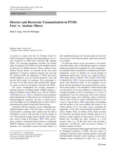 J Clin Psychol Med Settings:207–209 DOIs10880BRIEF REPORT  Discrete and Recurrent Traumatization in PTSD: