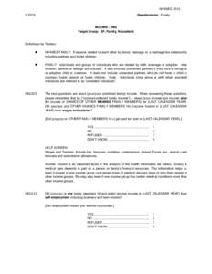 NHANES[removed]Income Questionnaire