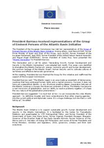 EUROPEAN COMMISSION  PRESS RELEASE Brussels, 7 April[removed]President Barroso received representatives of the Group