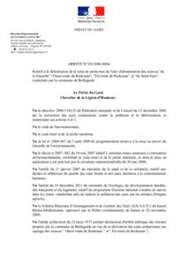 PRÉFET DU GARD Direction Départementale des Territoires et de la Mer Service Eau et Milieux Aquatiques Gestion Durable de la Ressource Affaire suivie par : Virginie PLANTIER