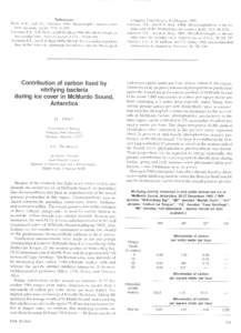 References Buck, K.R., and D.L. GarrisonHeterotrophic nanoplankton from Antarctic sea-ice. EQS. 65,922. Garrison, D.L., K.R. Buck, andM.W. SilverMicroheterotrophsiri