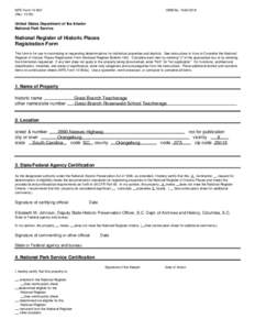 NATIONAL REGISTER FORMS TEMPLATE