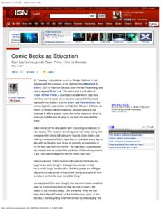 Comic Books as Education - Comics News at IGN