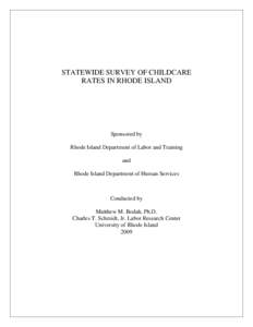 North Smithfield /  Rhode Island / New England / Evaluation methods / Research methods / Providence /  Rhode Island / Rhode Island / Day care / Child care / Questionnaire / Geography of the United States / Eastern United States / Coventry /  Rhode Island