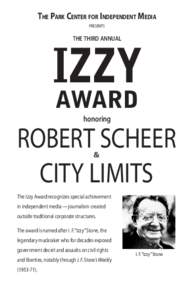 The Park Center for Independent Media presents the third annual  IZZY